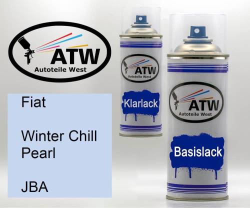 Fiat, Winter Chill Pearl, JBA: 400ml Sprühdose + 400ml Klarlack - Set, von ATW Autoteile West.